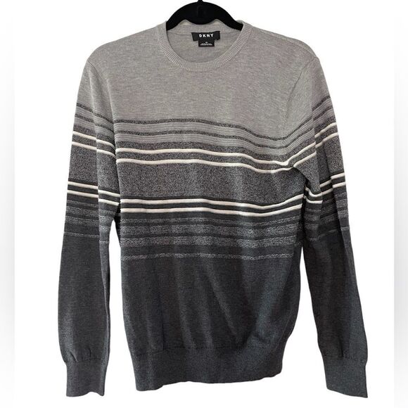 DKNY | Men's Striped Pull Over Sweater | Size XS | Cozy - Picture 1 of 5